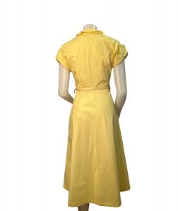 1950s bright yellow cotton dress - Fashionconservatory.com
