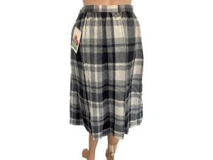 Vintage 70s Plaid Skirt Wool Blend Classics Haggar new old s - Fashionconservatory.com