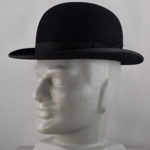 Black Stetson Special Vintage Teens to 20s Bowler Hat Coke Style - Fashionconservatory.com