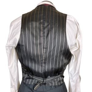 Vintage 1960s Mod Vest Maroon Striped Wool Mens Size M - Fashionconservatory.com