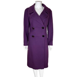 Vintage 1960s Purple Wool Coat Size M