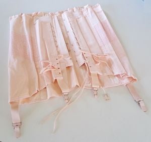 NOS 1950s Welfit 7036 Proper Posture Corset Girdle - NWT - Pink, Size 34