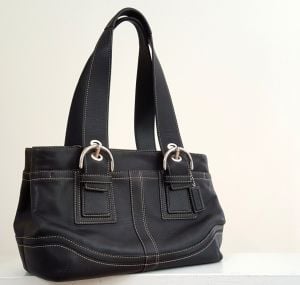 Coach Soho Satchel Purse Black Leather #A0851-F10911