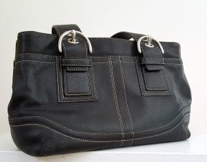 Coach Soho Satchel Purse Black Leather #A0851-F10911 - Fashionconservatory.com