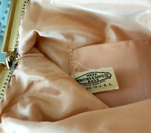 Vintage Whiting & Davis Goldtone Mesh Purse Evening Bag in Orig Box - Fashionconservatory.com