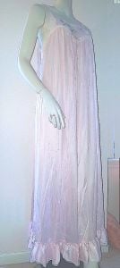 NWT Vintage 1990s Lorraine Pink Long Nylon Nightgown - Fashionconservatory.com