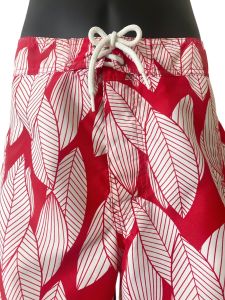 Red Botanical Board Short, Mens Aloha Print Surf Beach Wear Size 36 - Fashionconservatory.com
