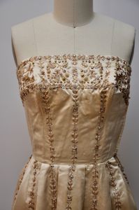 1950s Antonelli designer embroidered silk dress XS - Fashionconservatory.com