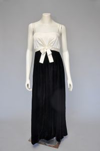 1960s Malcolm Starr black and white party dress S/M