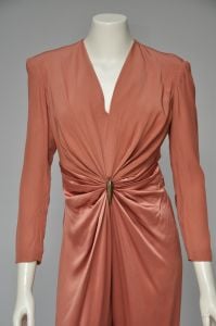 1980s does 40s Anne Klein satin party jumpsuit XS - Fashionconservatory.com