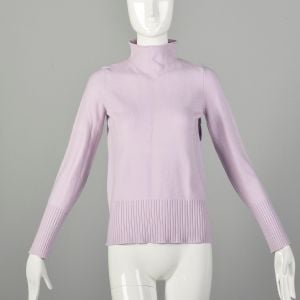 Small French Connection Sweater Lavender Mock-Neck Top