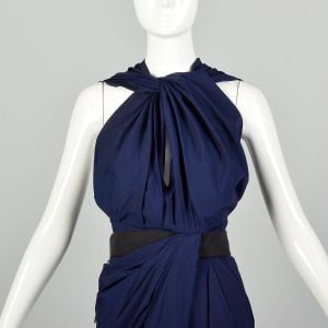  XXS 2010s Vionnet Deep V Neck Dress Sexy Low Cut Drapey Summer NWT  - Fashionconservatory.com
