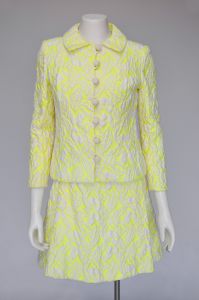 1960s bright yellow mod dress set XS/S - Fashionconservatory.com