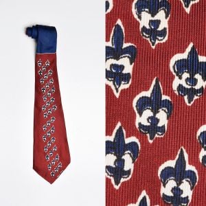 1940s Necktie Fleur de Lis Neck Tie