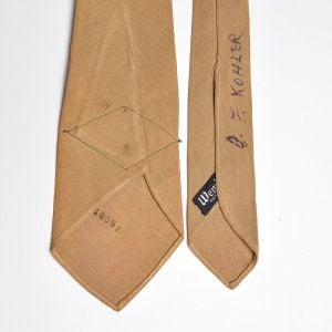 1950s Tan Necktie Applique Neck Tie - Fashionconservatory.com
