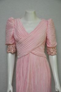 vintage 1980s pink RICHILENE plisse party dress S/M - Fashionconservatory.com