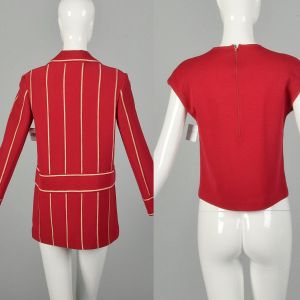 Medium 1960s Top and Cardigan Knit Separates Shirt Jacket Matching Set - Fashionconservatory.com