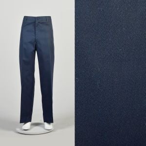 XL 1950s Deadstock Navy Blue Twill Workwear Pants