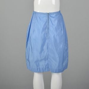Small 1960s American Maid Blue Half Slip Vintage Lingerie Nylon Elastic Waistband - Fashionconservatory.com
