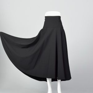 Large Yohji Yamamoto Skirt High Waist Black Full Circle Skirt - Fashionconservatory.com