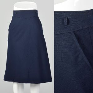 XS 1970s Anne Klein Skirt Wool Straight Skirt
