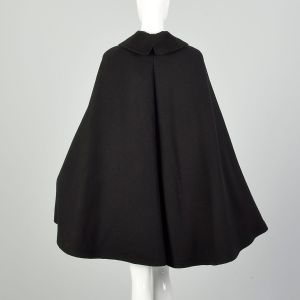 OSFM 1910s Black Heavy Cape - Fashionconservatory.com
