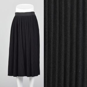 Small 1950s Skirt Black Crystal Pleat Skirt Pleated Separates Casual Day Wear Cocktail Party Evening