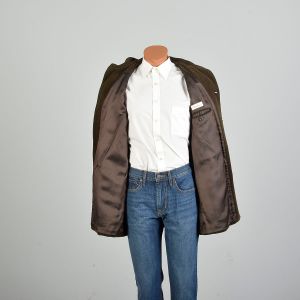 XL 2000s Brown Herringbone Jacket Ermenegilda Zegna Made in Italy Earth Tone Suit  - Fashionconservatory.com