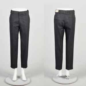 Small 1960s Deadstock Tapered Leg Flat Front Pants