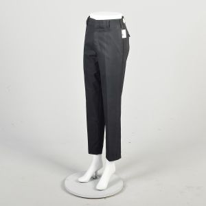 Small 1960s Deadstock Tapered Leg Flat Front Pants - Fashionconservatory.com