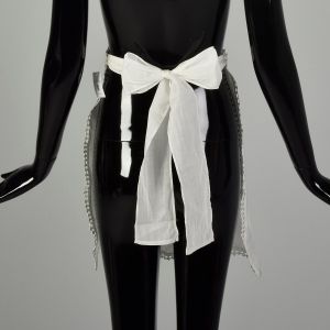 OSFM | 1910s Pinafore Cotton Apron w/Waist Ties French Maid Fetish Halloween - Fashionconservatory.com
