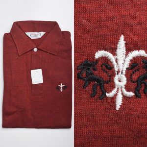 XS 1950s Deadstock Knit Shirt Long Sleeve Rockabilly Cotton & Rayon