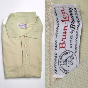 Small 1960s Polo Shirt 3 Button Front Short Sleeve Nylon