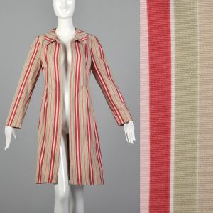 Small 2000s Marni Coat Striped Cotton Outerwear