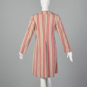 Small 2000s Marni Coat Striped Cotton Outerwear - Fashionconservatory.com