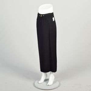 Black Knit Straight Maxi Skirt St. John Sport - Fashionconservatory.com