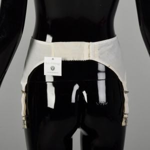 XXS 1980s White Garter Belt Daisyfresh AS IS DAMAGED Lingerie Costume Pattern Study  - Fashionconservatory.com