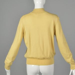 Large 1980s Kasha de Rodier Lightweight Sweater Cream Mockneck Turtleneck Long Sleeve - Fashionconservatory.com