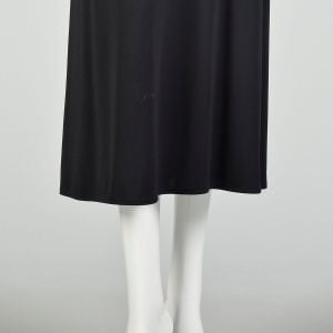 XS 1990s Black Backless Evening Gown Stretchy Embroidered Prom Dress - Fashionconservatory.com