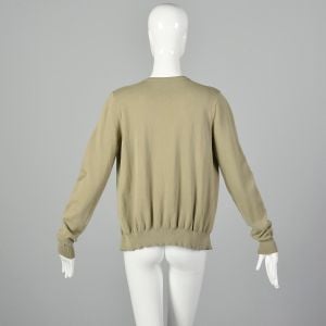 2000s Maison Margiela Miss Deanna Sage Drawstring Neck Cardigan XS - Fashionconservatory.com