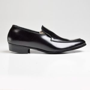 Sz9 1960s Black Leather Vintage Thomas Loafers Slim Toe Shoe - Fashionconservatory.com