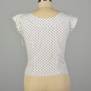 XL 1950s Shirt Swiss Dot Sanforized Cotton Short Sleeve Summer - Fashionconservatory.com