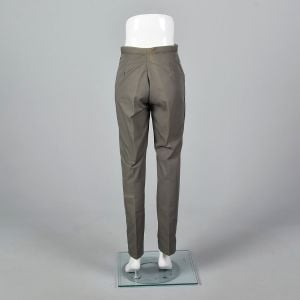 Small 1960s Mens Pants Green Faded Deadstock Trousers - Fashionconservatory.com