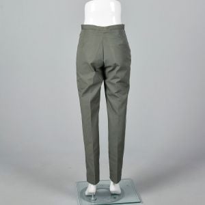 Small 1960s Mens Pants Faded Green Trousers - Fashionconservatory.com
