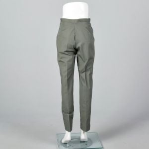 Small 1960s Mens Pants Green Deadstock Trousers - Fashionconservatory.com