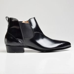 Sz 6 1960s Deadstock Black Leather Chelsea Beatle Boots - Fashionconservatory.com