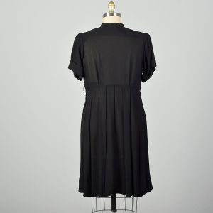 3XL 1950s Little Black Dress Short Sleeve Plus Size Sheer Volup  - Fashionconservatory.com