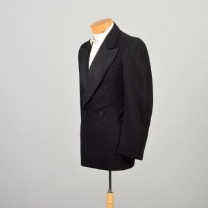 Medium 1940s Mens Double Breasted Tuxedo Jacket - Fashionconservatory.com