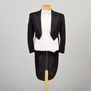 Small 1930s Mens Wool Tailcoat White Tie Tuxedo Jacket