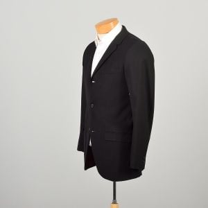 Medium 1950s Black Sports Coat Blazer Jacket  - Fashionconservatory.com